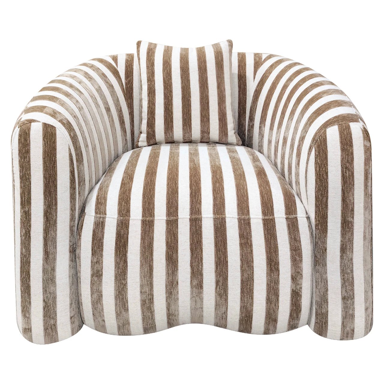 Loungestoel Luxandra, zandkleurig met strepen by Richmond Interiors