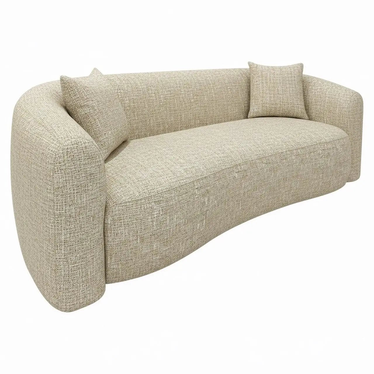 Bank Luxandra zandkleurige tweed brandvertragend by Richmond Interiors