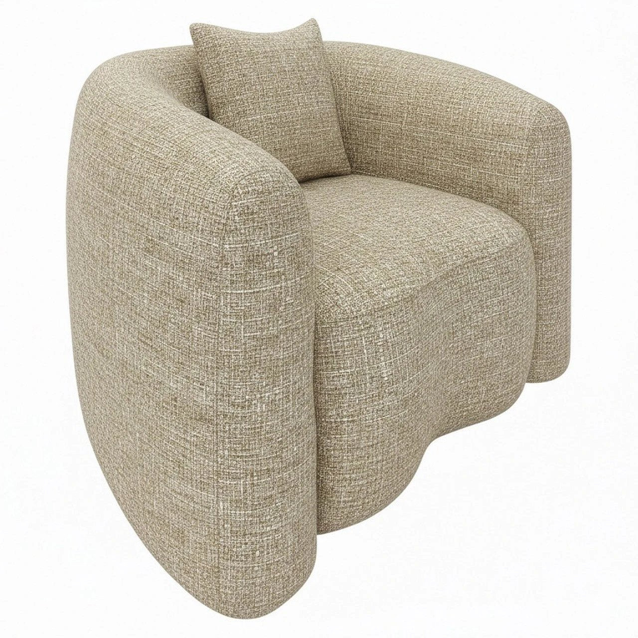 Loungestoel Luxandra zandkleurige tweed vlamvertragend by Richmond Interiors