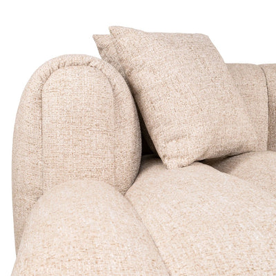 Bank Novaro crème tweed lounge links vlamvertragend by Richmond Interiors