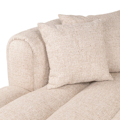 Bank Novaro crème tweed lounge links vlamvertragend by Richmond Interiors