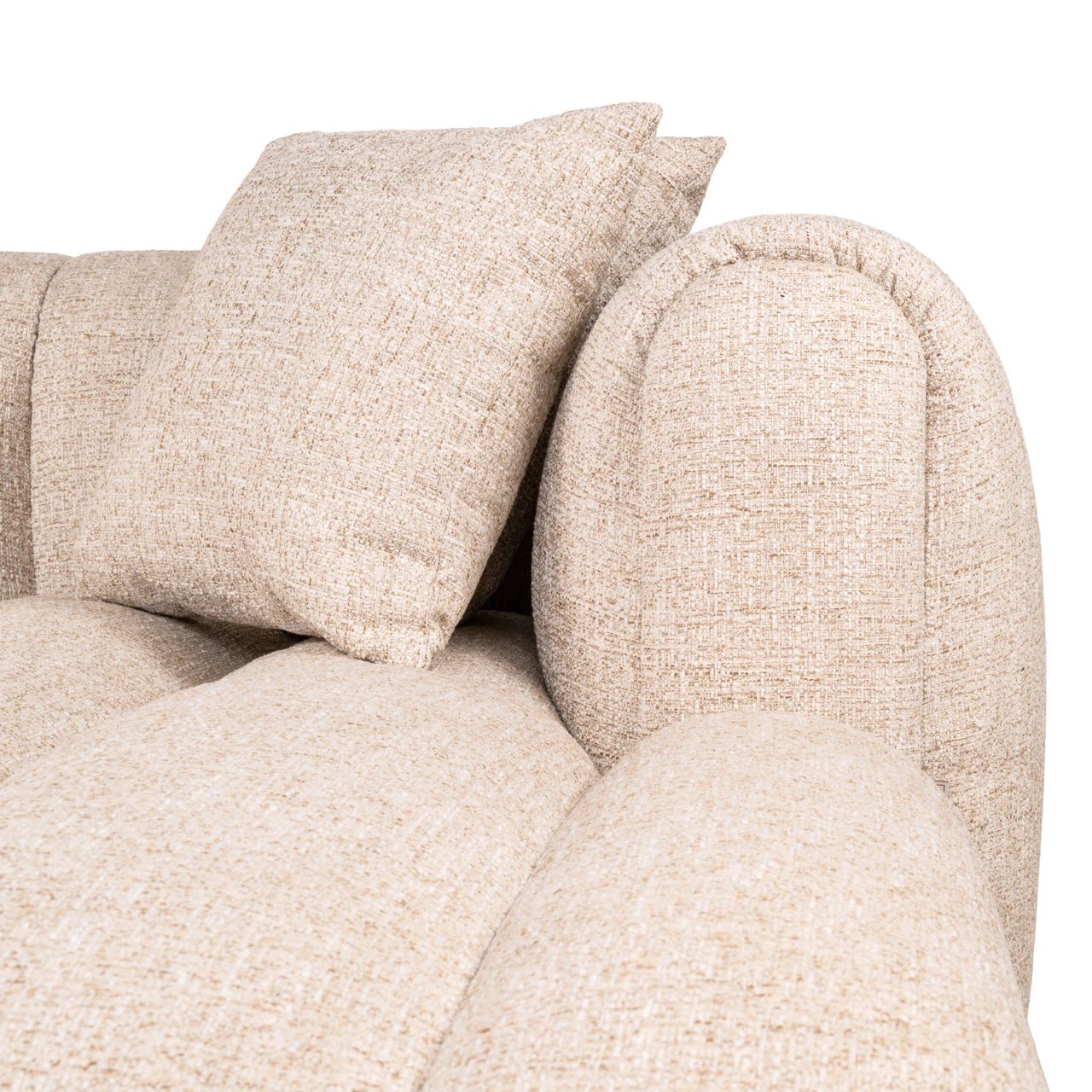 Loungebank Novaro crème tweed rechts brandvertragend by Richmond Interiors