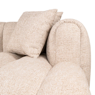 Loungebank Novaro crème tweed rechts brandvertragend by Richmond Interiors