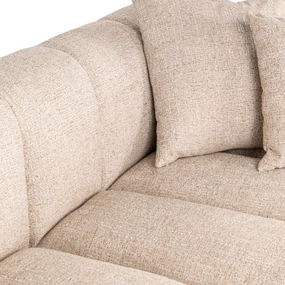 Loungebank Novaro crème tweed rechts brandvertragend by Richmond Interiors