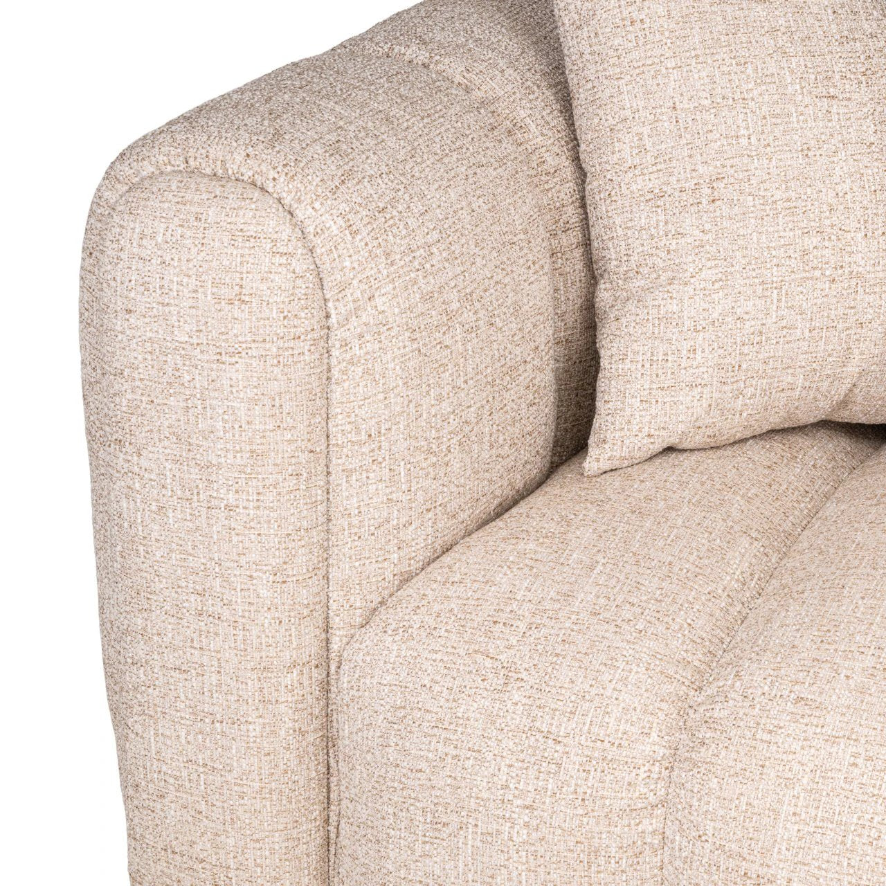 Loungebank Novaro crème tweed rechts brandvertragend by Richmond Interiors