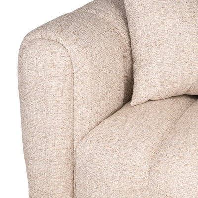 Loungebank Novaro crème tweed rechts brandvertragend by Richmond Interiors