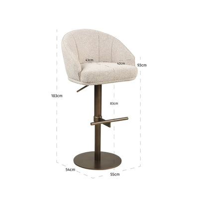 Barstoel Beverly naturel chique by Richmond Interiors