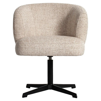 Eetkamerstoel Dinan crème tweed vlamvertragend - draaibaar by Richmond Interiors