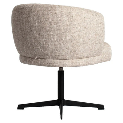 Eetkamerstoel Dinan crème tweed vlamvertragend - draaibaar by Richmond Interiors