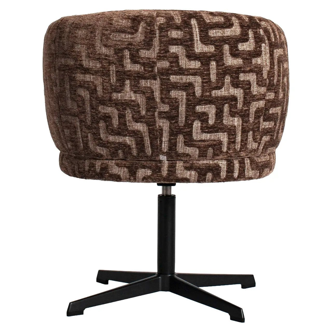 Eetkamerstoel Dinan bruin labyrint vlamvertragend - draaibaar by Richmond Interiors