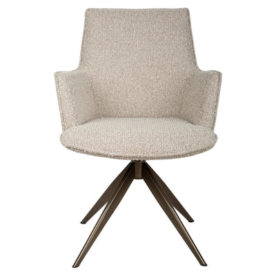 Eetkamerstoel Dakota naturel chunky draaibaar met armleuning by Richmond Interiors