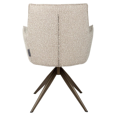 Eetkamerstoel Dakota naturel chunky draaibaar met armleuning by Richmond Interiors