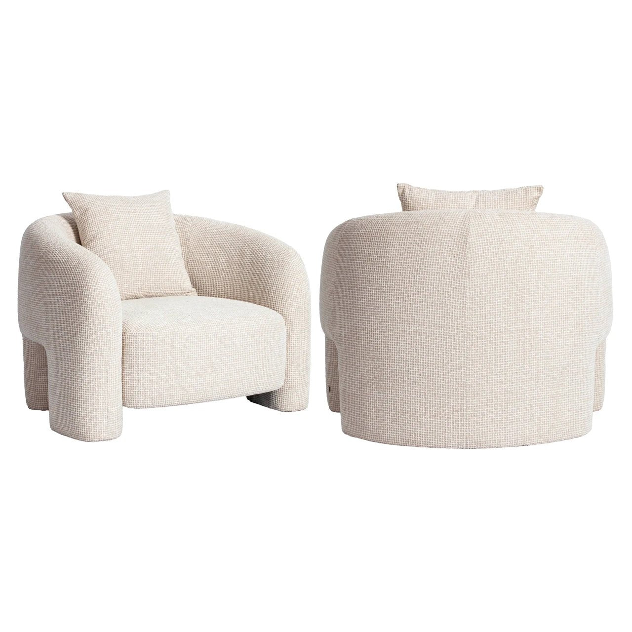 Loungestoel Tuscany beige blokweefsel by Richmond Interiors
