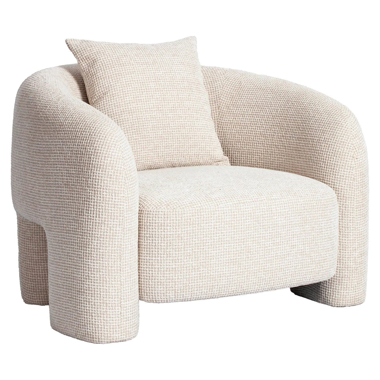 Loungestoel Tuscany beige blokweefsel by Richmond Interiors