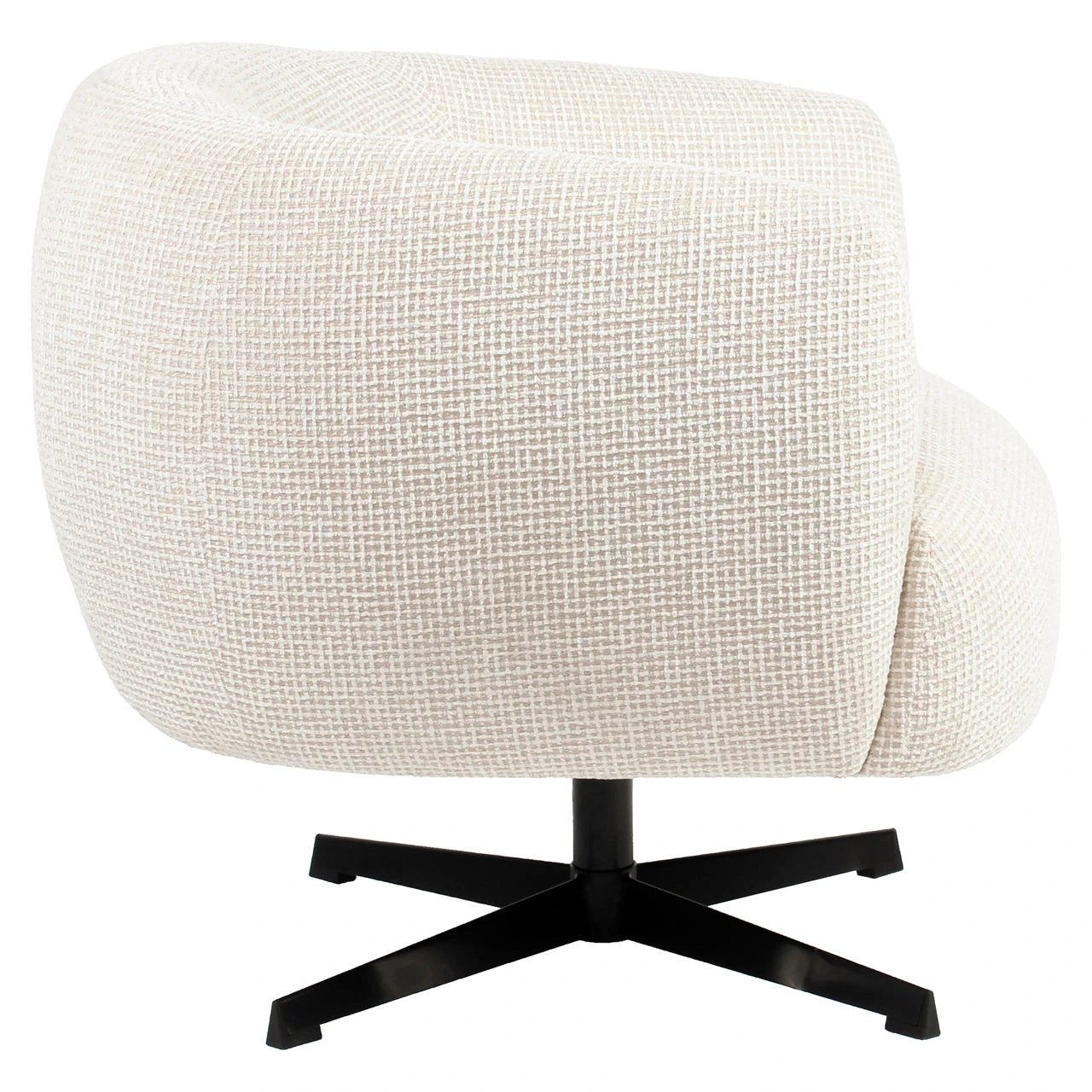 Loungefauteuil Estelle beige blokweefsel draaibaar by Richmond Interiors