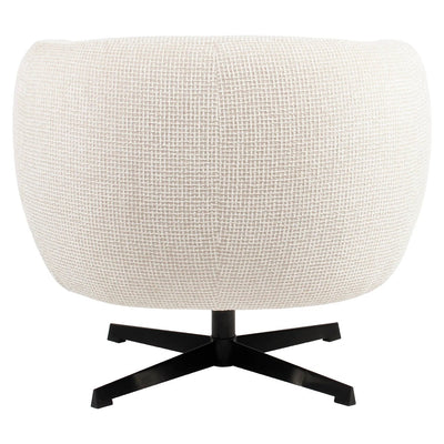 Loungefauteuil Estelle beige blokweefsel draaibaar by Richmond Interiors