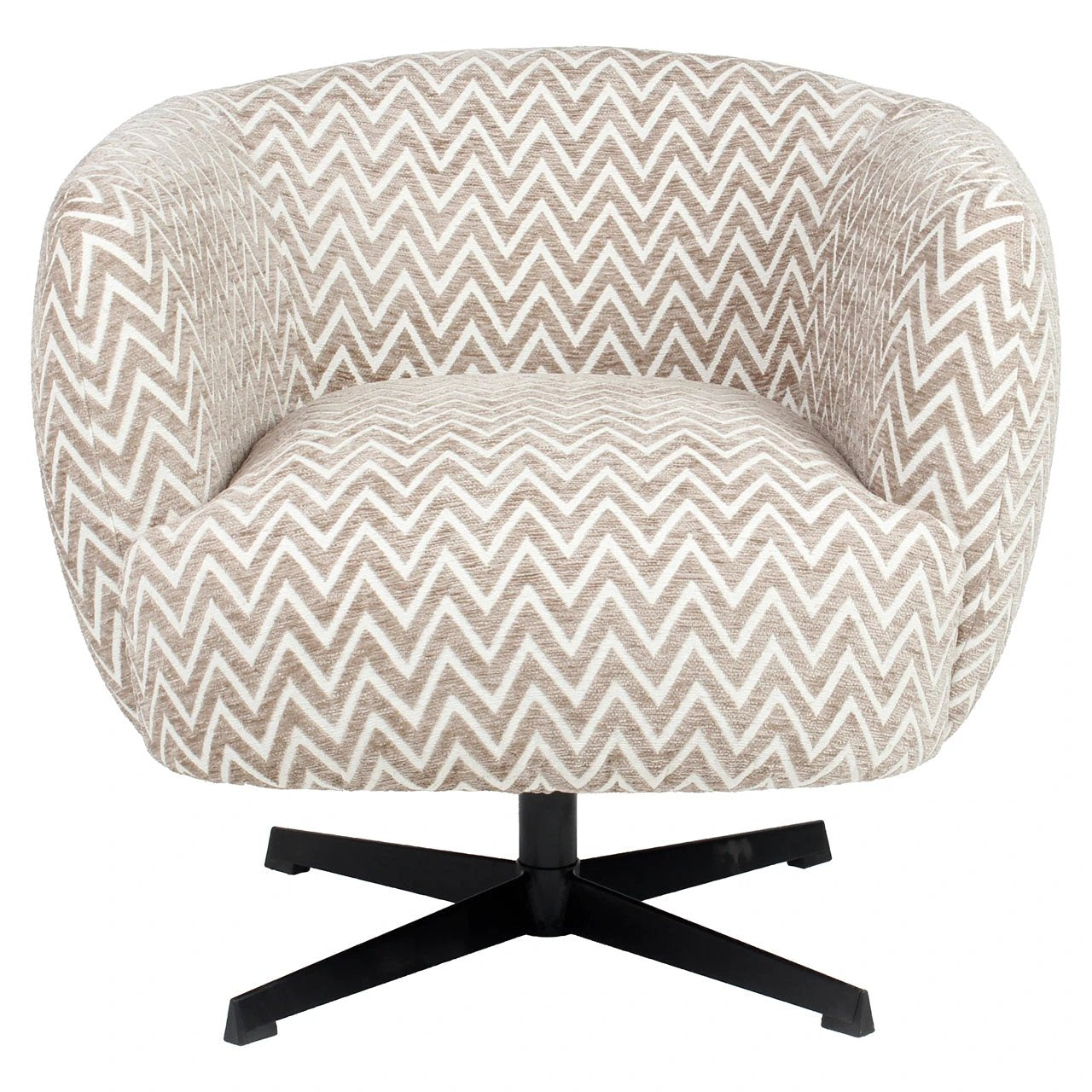 Loungestoel Estelle zandkleurig visgraat draaibaar by Richmond Interiors