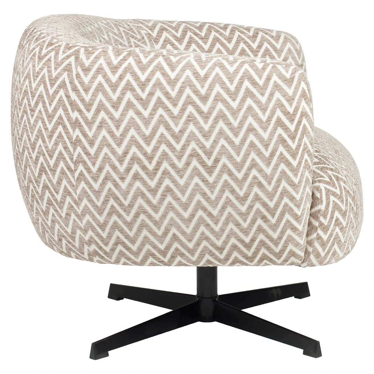 Loungestoel Estelle zandkleurig visgraat draaibaar by Richmond Interiors