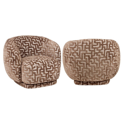 Loungestoel Negreslo bruin labyrint by Richmond Interiors