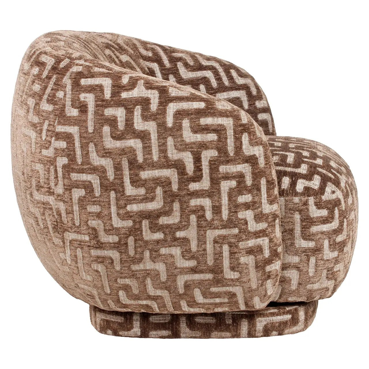 Loungestoel Negreslo bruin labyrint draaibaar by Richmond Interiors