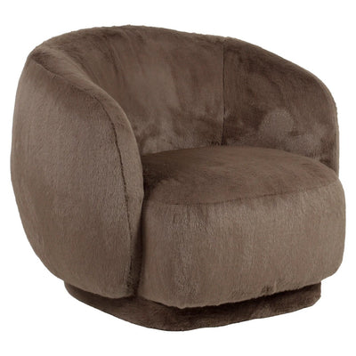 Loungestoel Negreslo bruin pluizig by Richmond Interiors