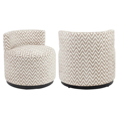 Loungestoel Franny zand chevron by Richmond Interiors