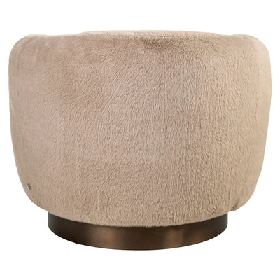 Loungestoel Colmar khaki pluizig draaibaar by Richmond Interiors