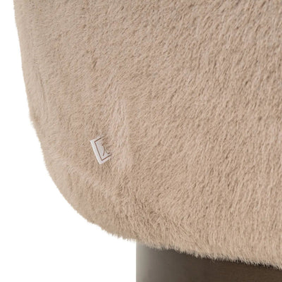 Loungestoel Colmar khaki pluizig draaibaar by Richmond Interiors