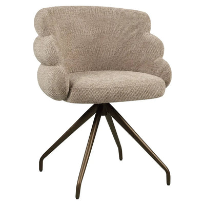 Eetkamerstoel Kayla mokka Boldweave draaibaar by Richmond Interiors