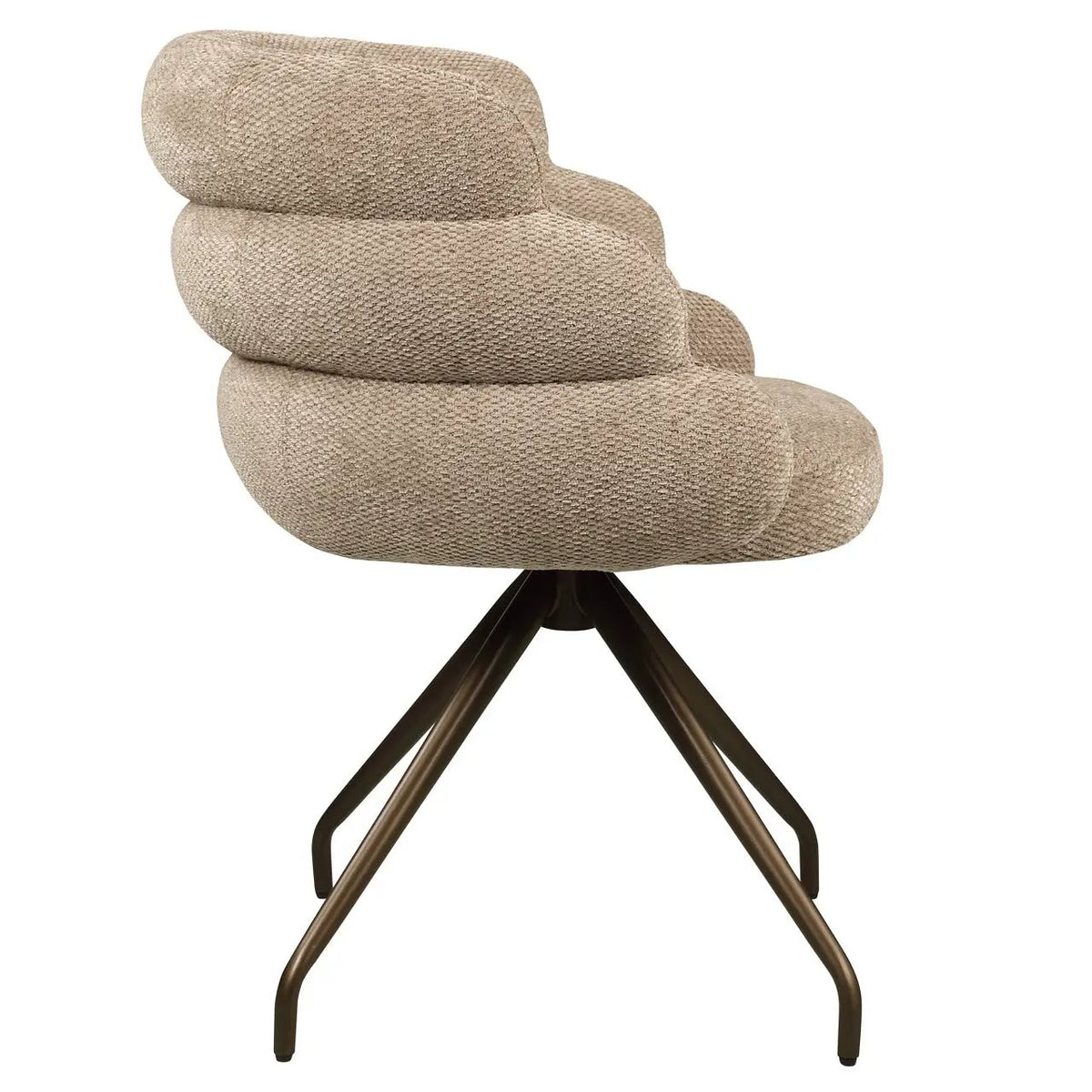 Eetkamerstoel Kayla mokka Boldweave draaibaar by Richmond Interiors
