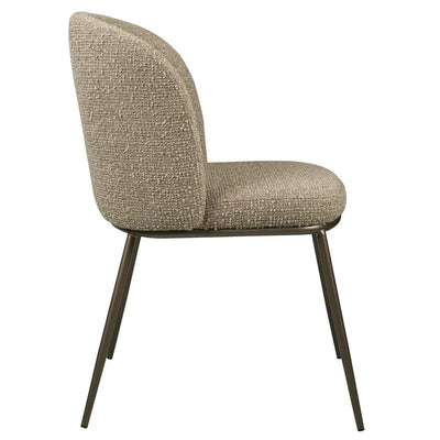 Eetkamerstoel Elvi mocca chunky vlamvertragend (set van 2) by Richmond Interiors