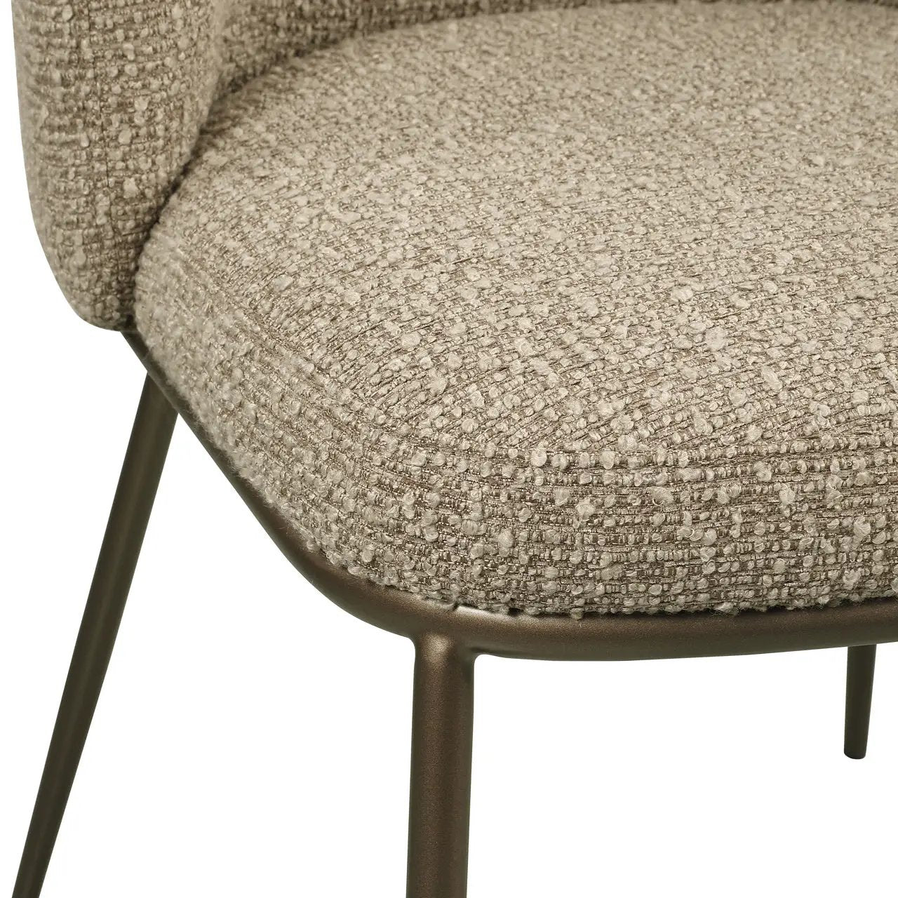Eetkamerstoel Elvi mocca chunky vlamvertragend (set van 2) by Richmond Interiors