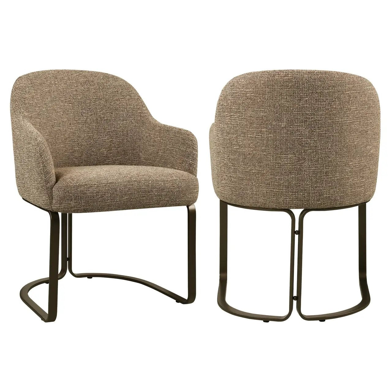 Eetkamerstoel Hadley bruine tweed vlamvertragend by Richmond Interiors