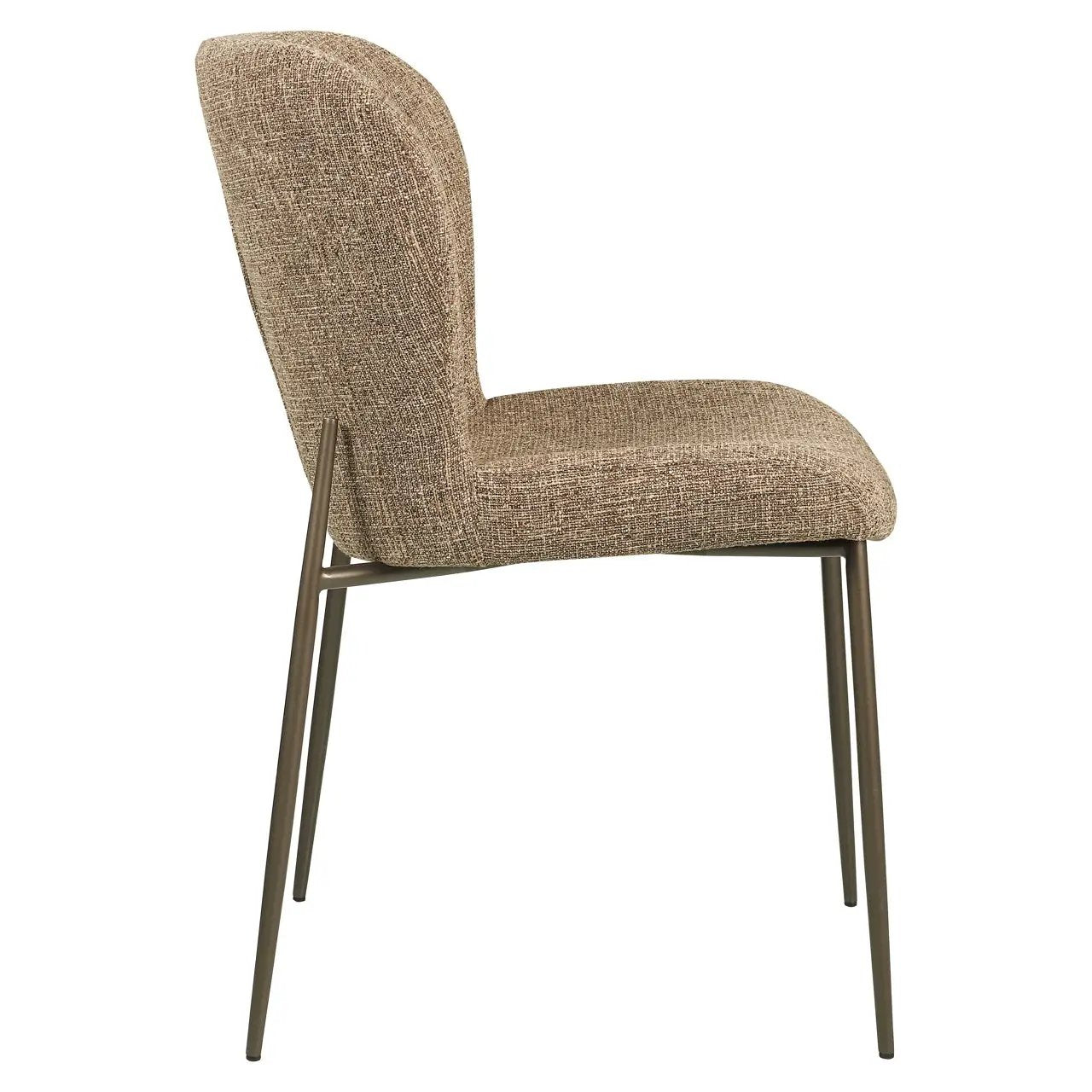 Eetkamerstoel Odarby bruine tweed vlamvertragend (set van 2) by Richmond Interiors