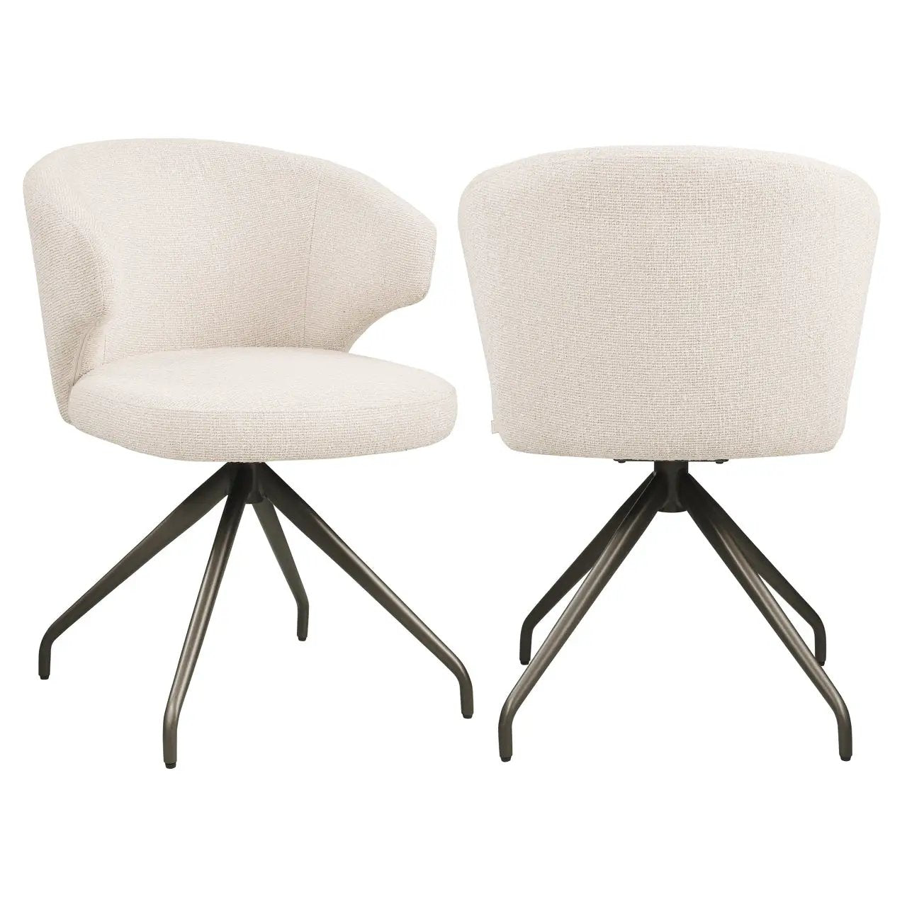 Eetkamerstoel Milly biscotti draaibaar by Richmond Interiors
