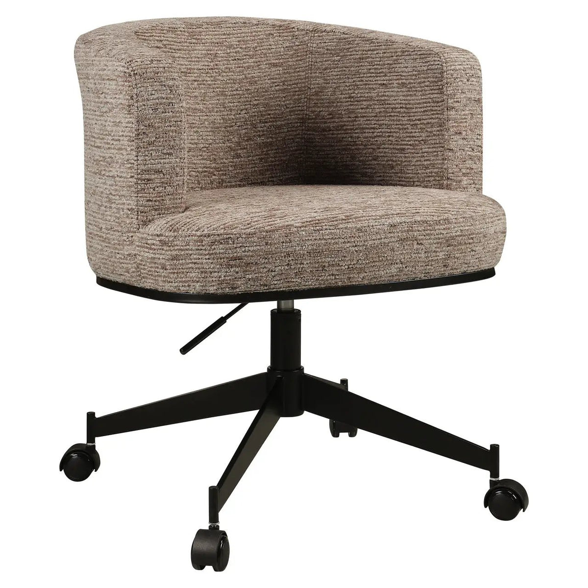 Eetkamerstoel Rochenne mocca linear draaibaar op wielen by Richmond Interiors
