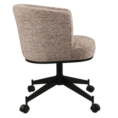 Eetkamerstoel Rochenne mocca linear draaibaar op wielen by Richmond Interiors