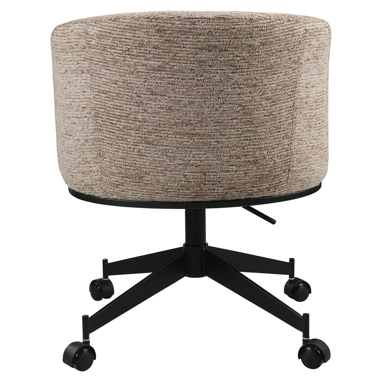 Eetkamerstoel Rochenne mocca linear draaibaar op wielen by Richmond Interiors