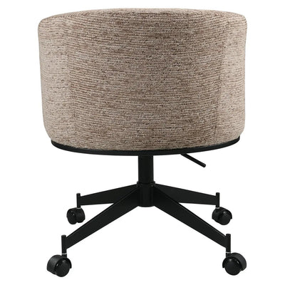 Eetkamerstoel Rochenne mocca linear draaibaar op wielen by Richmond Interiors