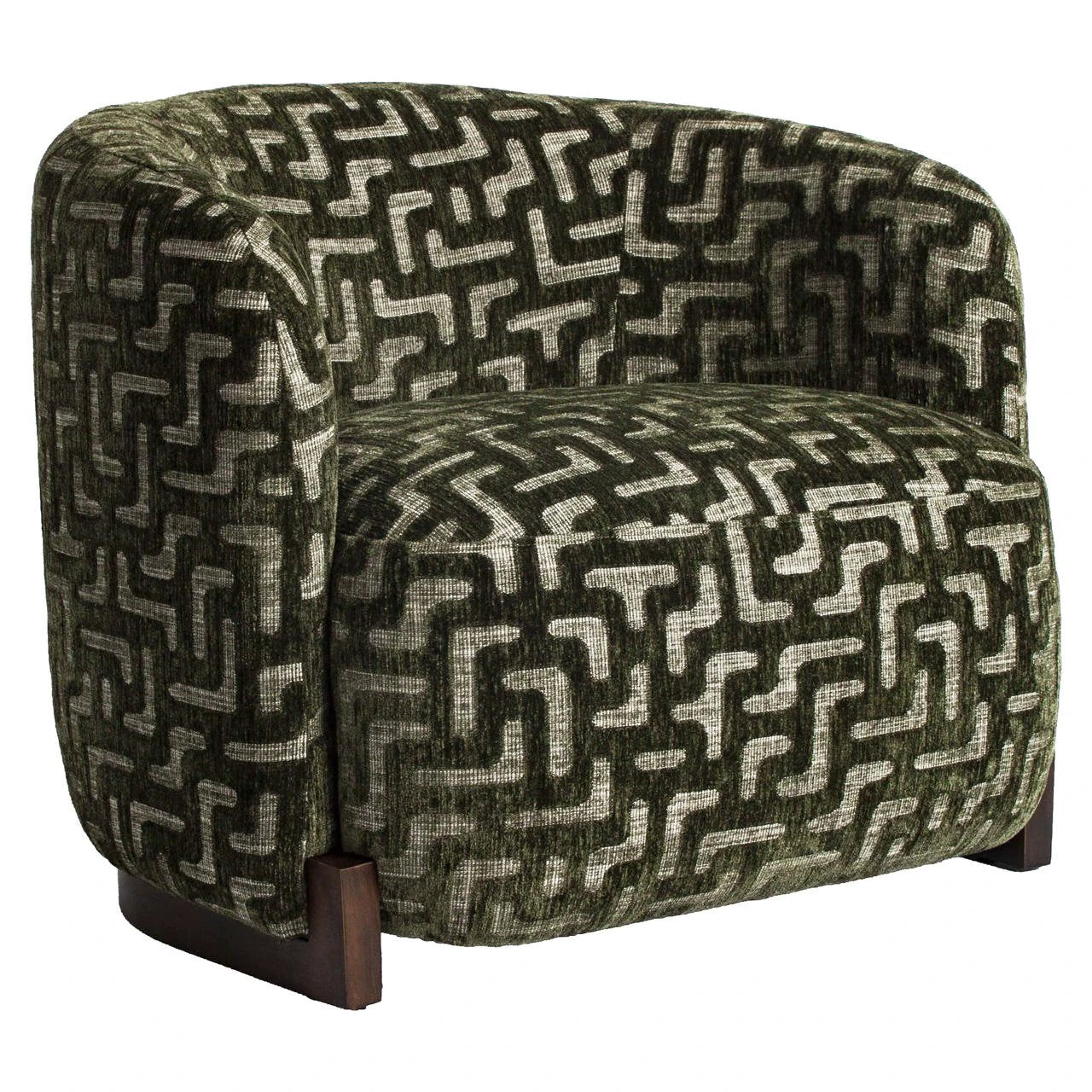 Loungestoel Hannah mos labyrint vlamvertragend by Richmond Interiors