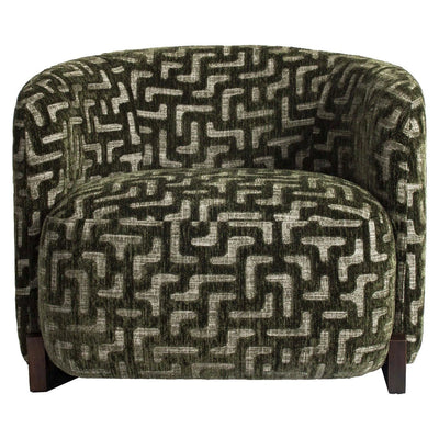 Loungestoel Hannah mos labyrint vlamvertragend by Richmond Interiors