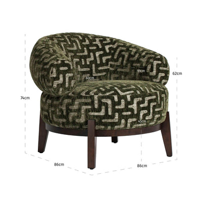 Loungestoel Montana mos labyrint by Richmond Interiors