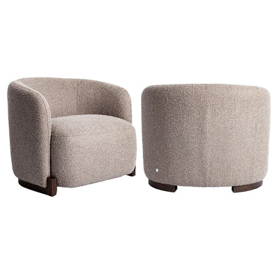 Loungestoel Hannah mocca grofgebreid brandvertragend by Richmond Interiors