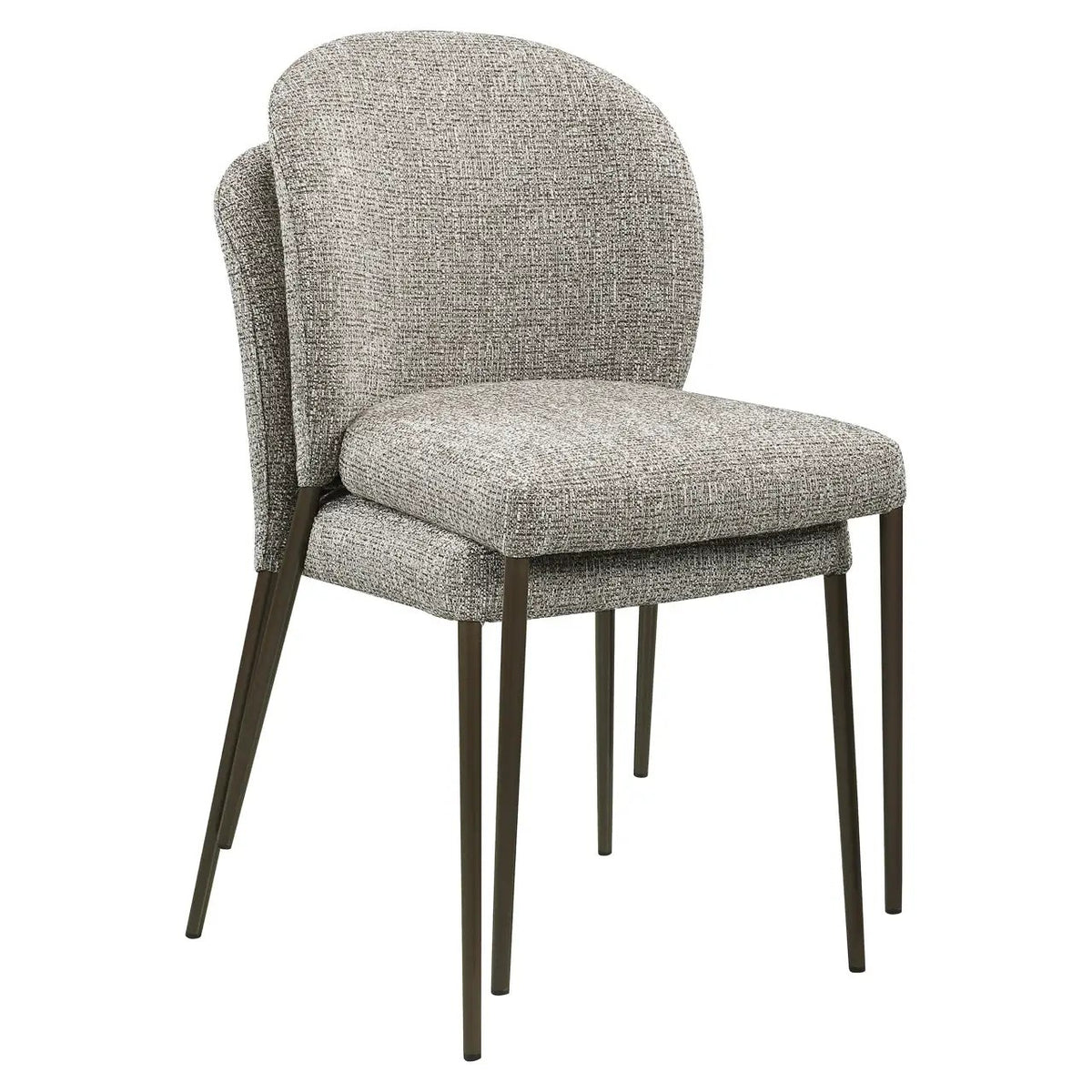 Eetkamerstoel Stacker aardetint tweed vlamvertragend (set van 2) by Richmond Interiors