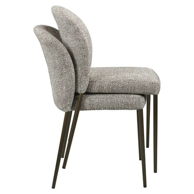 Eetkamerstoel Stacker aardetint tweed vlamvertragend (set van 2) by Richmond Interiors