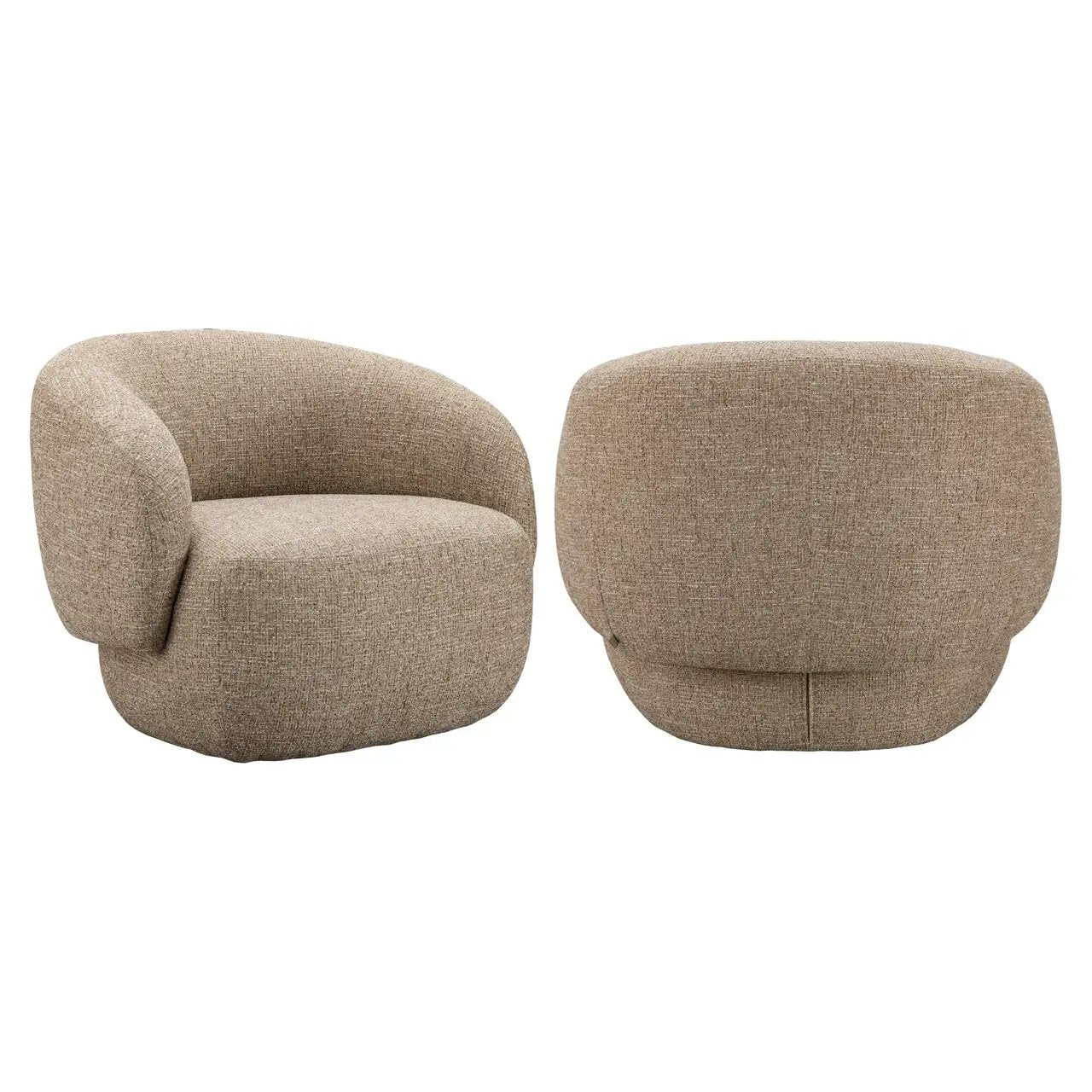 Loungestoel Milano, zandkleurige vlamvertragende tweed by Richmond Interiors