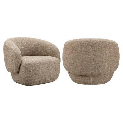 Loungestoel Milano, zandkleurige vlamvertragende tweed by Richmond Interiors