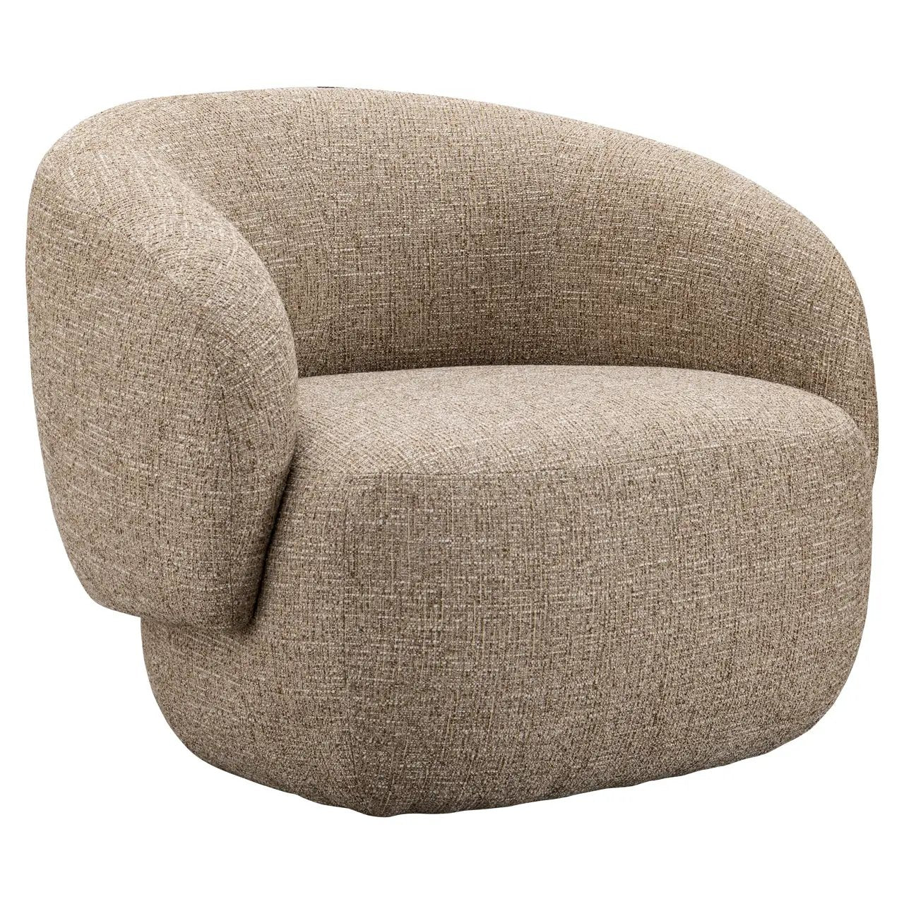 Loungestoel Milano, zandkleurige vlamvertragende tweed by Richmond Interiors