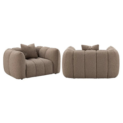 Loungestoel Hogan mocca chunky vlamvertragend by Richmond Interiors
