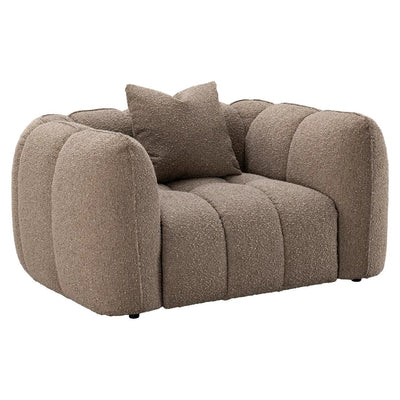 Loungestoel Hogan mocca chunky vlamvertragend by Richmond Interiors